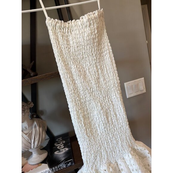 Charo Ruiz Ibiza Liliana Eyelet Midi Skirt White Fruition Womens Size Small - Picture 6 of 10